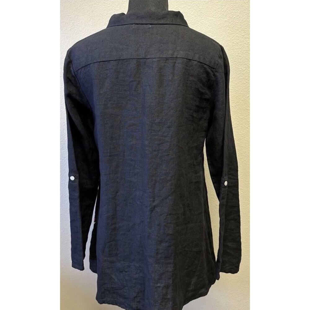 ANTHROPOLOGIE NWT Kyla Seo Small Linen Embroidered Lenni Tunic Blouse Boho - Picture 3 of 8
